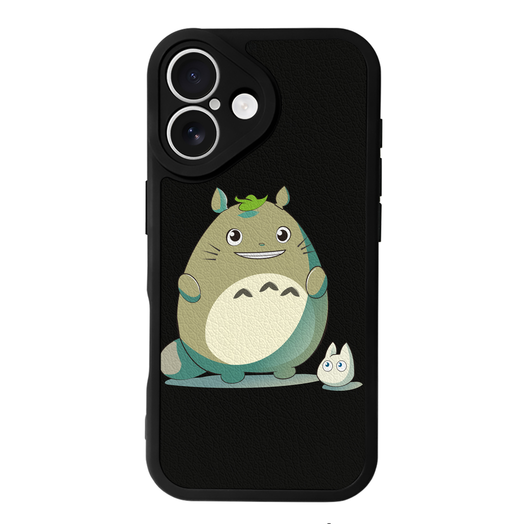 （画像用） となりのトトロ 草壁メイ 草壁サツキ My Neighbor Totoro Satsuki Kusakabe Mei Kusakabe 【iPhone 16シリーズ対応】シリコンスマホケース（レザー調） 材質：シリコン